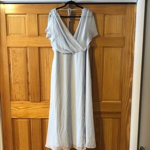 Birdie Grey Dress - Violet Chiffon - Mist Blue